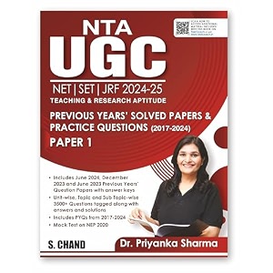 nta ugc net  set  jrf paper 1  teaching amp research aptitude 2024 - 2025  3500 questions  previous years solved questions papers with answer   sharma  in english  s chand exam book 2025