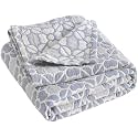 NTBAY 3 Layer Oversized Muslin Toddler Blanket, 45 x 60, Blue Clover
