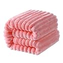 NTBAY Twin Flannel Fleece Blanket, 60 x 80, Pink
