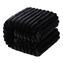 NTBAY Twin Flannel Fleece Blanket, 60 x 80, Black
