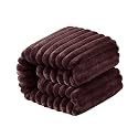 NTBAY Toddler Flannel Fleece Blanket, 30 x 40, Dark Brown