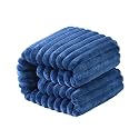 NTBAY Toddler Flannel Fleece Blanket, 30 x 40, Navy Blue