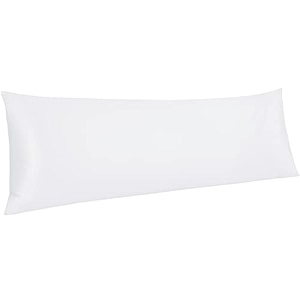 ntbay 500 thread count 100 egyptian cotton body pillowcase super soft and breathable envelope closure full body pillowcase for adults 20x54 inches white