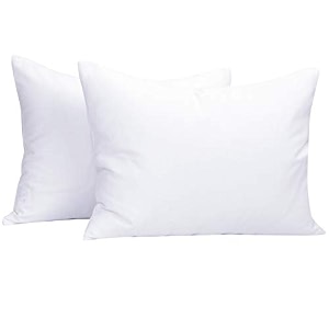 ntbay microfiber toddler pillowcases 2 pcs zipper closure travel pillow covers 13 x 18 white