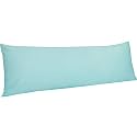 NTBAY Egyptian Cotton Body Pillowcase - 500 Thread Count Cotton Body Pillow Cover - Soft and Breathable Envelope Closure Body Pillowcase for Adults, 20x54 Inches, Aqua