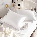 NTBAY Toddler Satin Pillowcases, Set of 2, 14 x 20, White