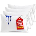 NTBAY Waterproof King Pillow Protectors, 4 Pack, White
