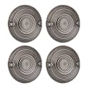 NTHREEAUTO 3 1/4 Inch Flat Smoked LED Turn Signal Lens Cover Compatible with Harley Electra Glides Road King Touring Road Glide Heritage
