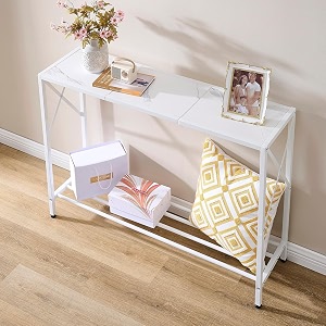 crafter console table entryway table narrow sofa table with shelves entrance table for hallway entryway living room foyer corridor office white