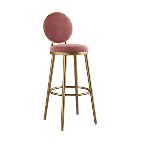 crafter decor bar stool for counter kitchen bar stools upholstered counter height stools with backrest kitchen barstools for kitchen counter breakfast home 75 cm pink