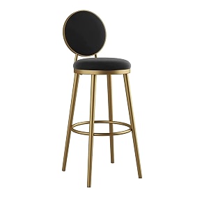 crafter decor bar stool for counter kitchen bar stools upholstered counter height stools with backrest kitchen barstools for kitchen counter breakfast home 65 cm black