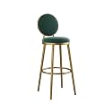 Crafter Decor Bar Stool for Counter Kitchen Bar stools Upholstered Counter Height Stools with Backrest Kitchen Barstools for Kitchen Counter Breakfast Home (55 cm, Green)