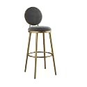 Crafter Decor Bar Stool for Counter Kitchen Bar stools Upholstered Counter Height Stools with Backrest Kitchen Barstools for Kitchen Counter Breakfast Home (75 cm, Grey)