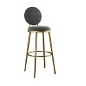 Crafter Decor Bar Stool for Counter Kitchen Bar stools Upholstered Counter Height Stools with Backrest Kitchen Barstools for Kitchen Counter Breakfast Home (55 cm, Grey)