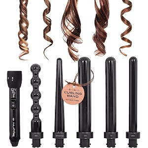 nu me lustrum 5 tourmaline infused ceramic curling wands 19mm 25mm 32mm 13mm 25mm reverse and pearl