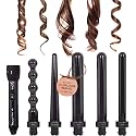 Nu Me Lustrum 5 Tourmaline Infused Ceramic Curling Wands (19mm, 25mm, 32mm, 13mm 25mm Reverse And Pearl)