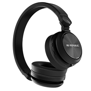 nu republic starboy with 54 hour playtimex-bass technology40mm neodymium driversgaming modebluetooth v54dual pairingdual stereotype-c fast charging enc bluetooth over ear headphones black
