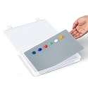 Nuanchu 1 Set Glass Oil Paint Palette, Airtight, 10.2 x 6.8 Inches, Grey