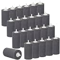 Nuanchu 24 Pack 4x2 Inch Air Stones for Aquarium, Cylinder Bubble Diffuser Oxygen Aerator Stones, Sintered Mineral Airstones for Fish Tank, Pond, Hydroponics Dwc Reservoir, Buckets