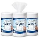 Nuanchu 3 Pack 180 Count Glass Cleaner Wipes, Unscented