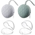 Nuanchu 4 Pieces Pacifier Holder Case Set, Gray, Army Green