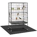 Nuanchu 48 x 48 Inch Large Bird Cage Mat, Under Pet Cage Floor Mat