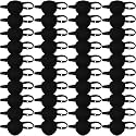 Nuanchu 72 Pcs Pirate Eye Patches for Adults Adjustable, Black