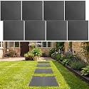 Nuanchu 8 Pcs Rubber Stepping Stones Outdoor 12 x 12 Inch, Square, Gray