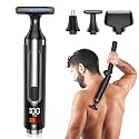 NUBACK Electric Back Shaver for Men, 3 in 1 Mens Back Shaver, Cordless Back Hair Trimmer for Men with Extendable Long Handle, Self-Service Body Groomer Razor with Wider Blade