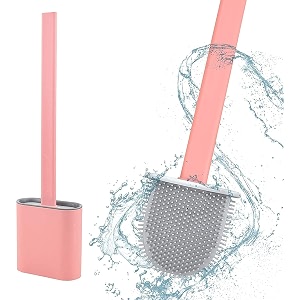 nubilous silicone water drop toilet brush and holder set wall mounted deep cleaning toilet bowl brush for bathroom toilet brush and holder set 1