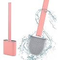 Nubilous Silicone Water Drop Toilet Brush and Holder Set, Wall Mounted Deep Cleaning Toilet Bowl Brush for Bathroom Toilet Brush and Holder Set (1)