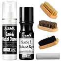 Nubuck & Suede Dye Black – 2-in-1 Cleaner & Color Restorer with 3 Brushes & Applicator – Renew Faded Shoes, Boots, Jackets, Purses, Car Seats, Furniture – Complete Suede Care Kit 3.4oz