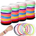 Nuenen 1000 Pcs Jelly Bracelets Bulk 80s Silicone Bands Women Halloween