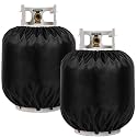 Nuenen 2 Pcs 20 lb Propane Tank Covers, Black Cylinder Covers for RV Grill