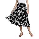 NUEVOSDAMAS Floral Printed Pleated NavyMulti Skirt