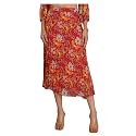 NUEVOSDAMAS Floral Printed Pleated NavyMulti Skirt