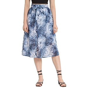NUEVOSDAMAS Women Floral Printed Midi Skirt