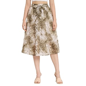 NUEVOSDAMAS Women Floral Printed Midi Skirt