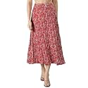 NUEVOSDAMAS Floral Printed Pleated NavyMulti Skirt