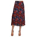 NUEVOSDAMAS Floral Printed Pleated NavyMulti Skirt