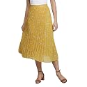 NUEVOSDAMAS Floral Printed Pleated NavyMulti Skirt