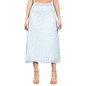 NUEVOSDAMAS Floral Printed Pleated NavyMulti Skirt