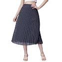 NUEVOSDAMAS Floral Printed Pleated NavyMulti Skirt