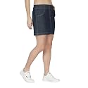 NUEVOSDAMAS Women Light Blue Denim Mini Skirt