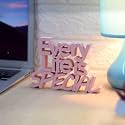 NUKKAD TALES Every Life is Special Quote - Pink Showpiece for Clinic Decoration for Doctors (7 X 4.8 Inch)