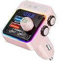 Nulaxy 54W Bluetooth 5.3 Car Adapter, FM Transmitter 4-Port Fast Charging