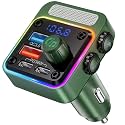 Nulaxy 54W Bluetooth 5.3 Car Adapter, FM Transmitter 4-Port Fast Charging