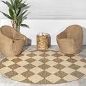 nuLOOM Sabina Brown Trellis Power Loomed Indoor/Outdoor Area Rug, 8' Round