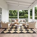 nuLOOM Sabina Dark Grey Trellis Indoor/Outdoor Area Rug, 7' x 9'