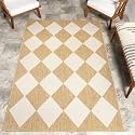 nuLOOM Sabina Tan Trellis Power Loomed Indoor/Outdoor Area Rug, 10' x 12'